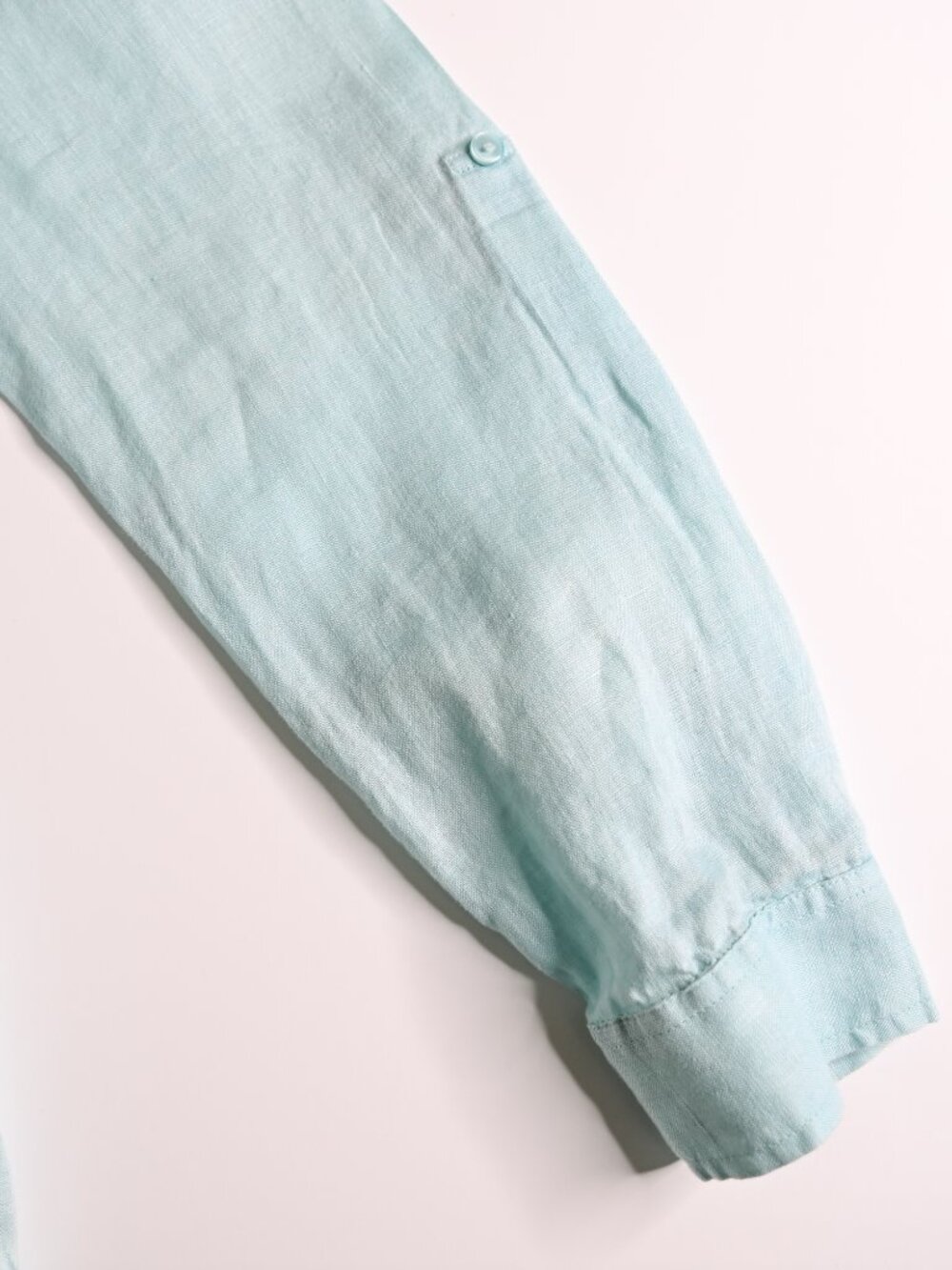 CHARTER CLUB Mint Green Embroidered Button Down Long Sleeve Blouse - Size Medium - Picture 5 of 9